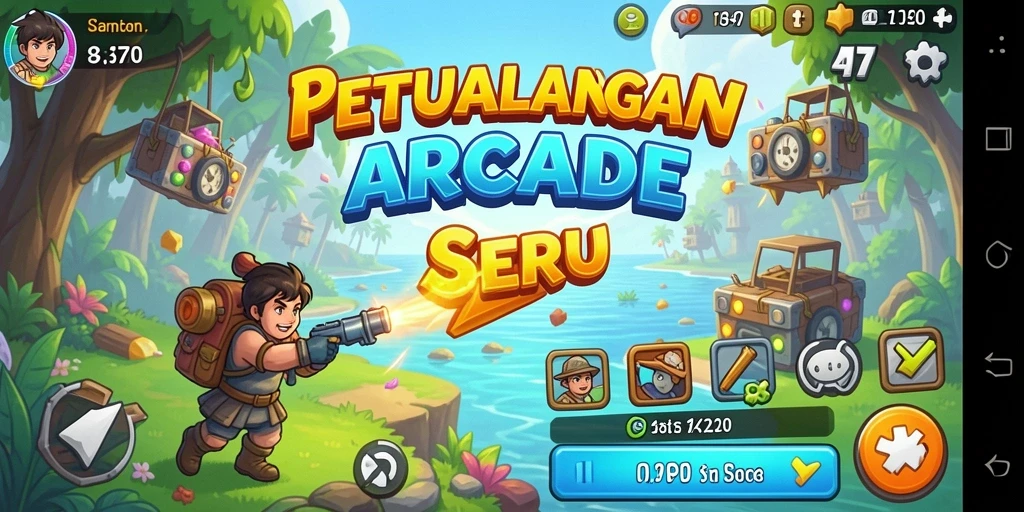 Tangkapan layar utama 47F menampilkan aksi gameplay seru dan penuh tantangan.