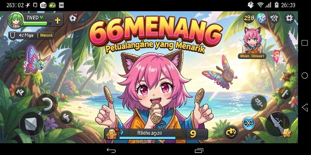 Tampilan menawan dari gameplay Anime di 66MENANG.