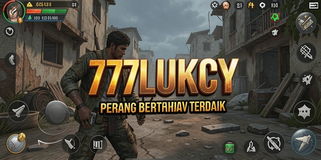 Tampilan gameplay mendebarkan dari 777LUKCY dalam pertempuran Battle Royale.