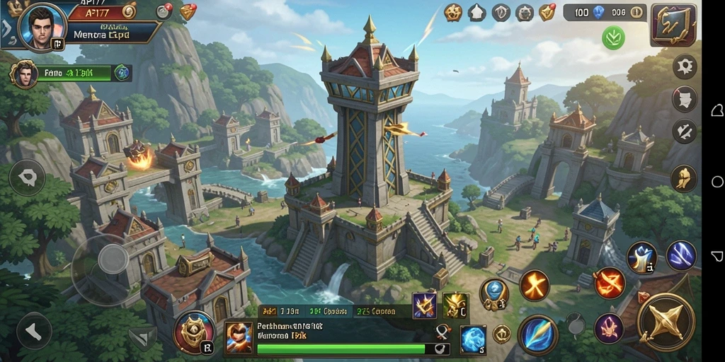 Tangkapan layar menampilkan pertempuran menara mendebarkan di API77.