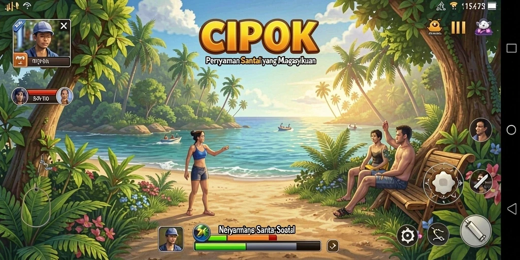 Screenshot gameplay dari <strong>CIPOK</strong> yang penuh warna dan seru.