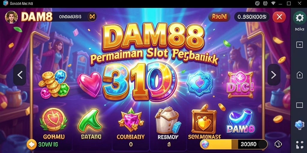 Tangkapan layar menunjukkan gameplay seru dari DAM88 Slot.