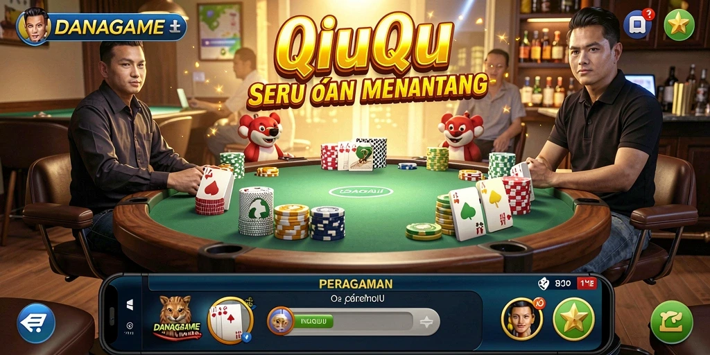 Tampilan gameplay QiuQiu yang menarik dan interaktif.