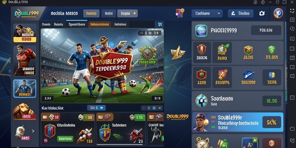 Tampilan pengguna <strong>DOUBLE999</strong> menampilkan pengalaman taruhan olahraga yang menarik.