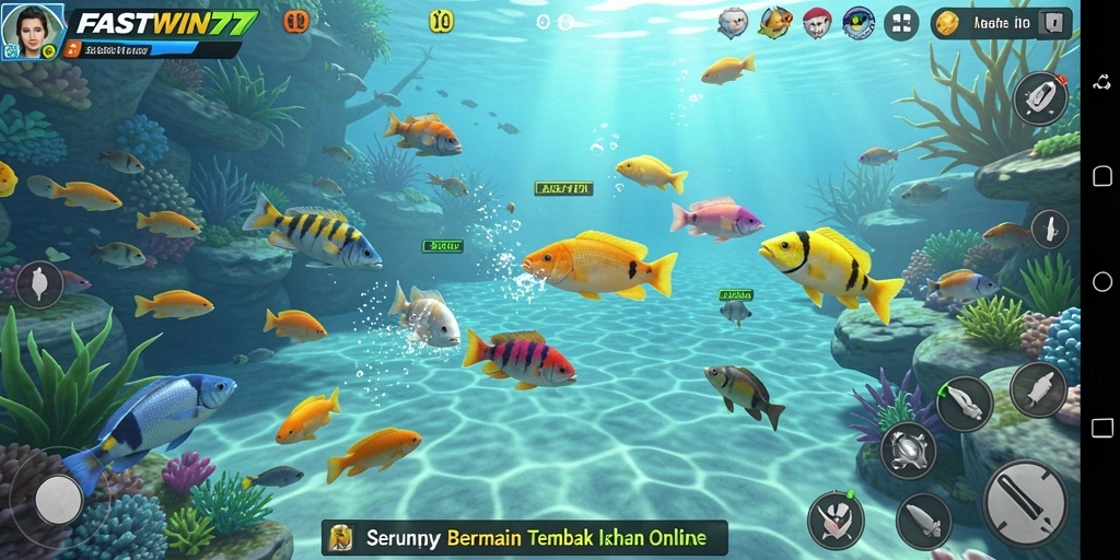 Screenshot utama gameplay Tembak Ikan FASTWIN77 yang menggugah selera.