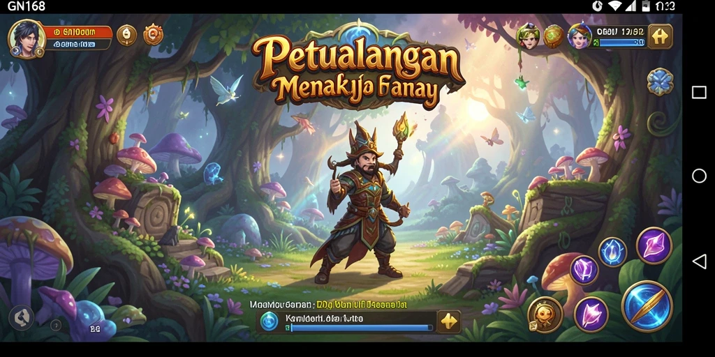 Screenshot gameplay GN168 menampilkan petualangan epik di dunia imajinasi.