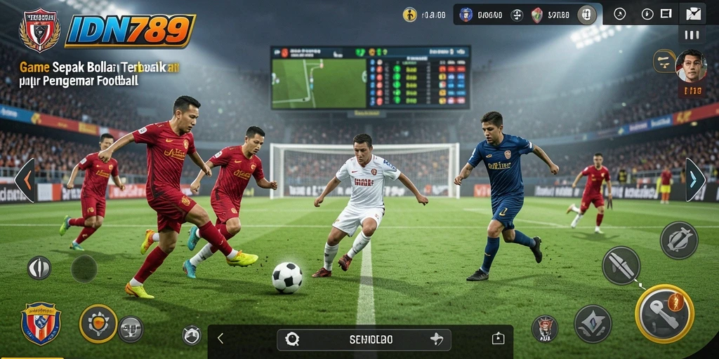 Tampilan gameplay IDN789 yang memukau saat pertandingan sepak bola.