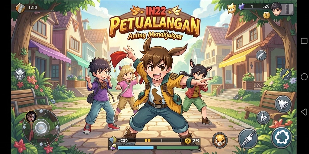 Tampilan gameplay IN22 yang memukau dan karakter yang menarik.