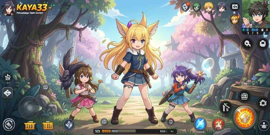 Screenshot menunjukkan pertarungan seru dalam gameplay Anime.