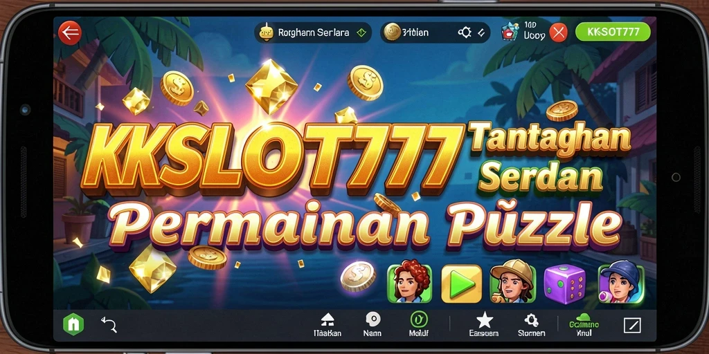 Screenshot gameplay KKSLOT777 menampilkan tantangan puzzle yang seru.