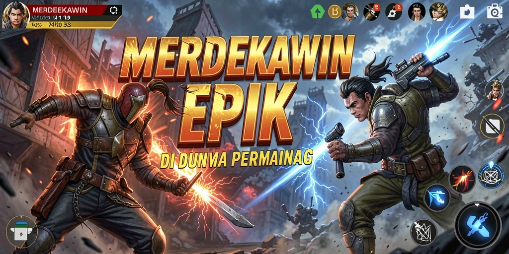 Gameplay seru MERDEKAWIN dengan pertarungan yang mendebarkan.