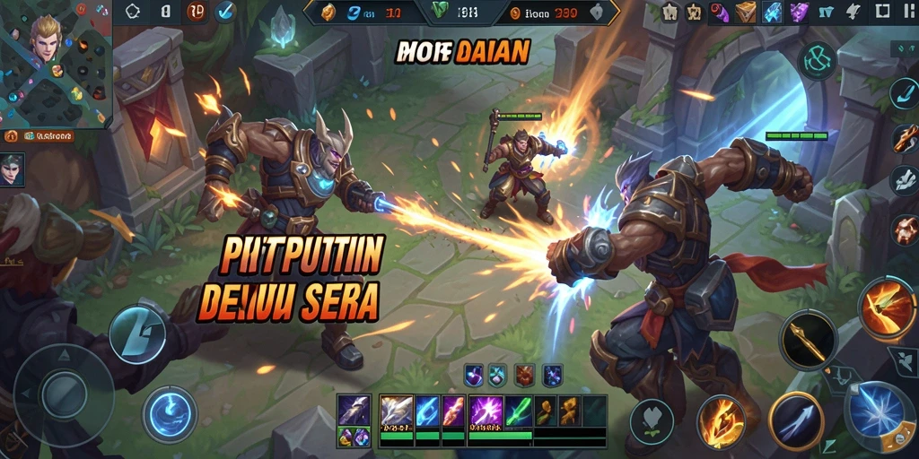 Gameplay seru dan dinamis di PP7 dengan aksi MOBA yang mendebarkan.