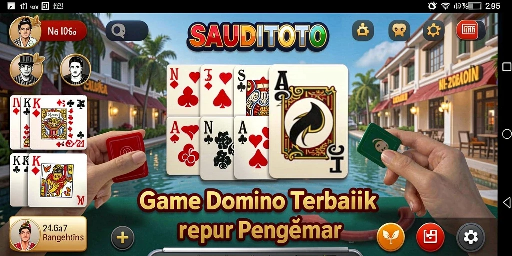 Tampilan gameplay menarik dari SAUDITOTO dalam permainan Domino.
