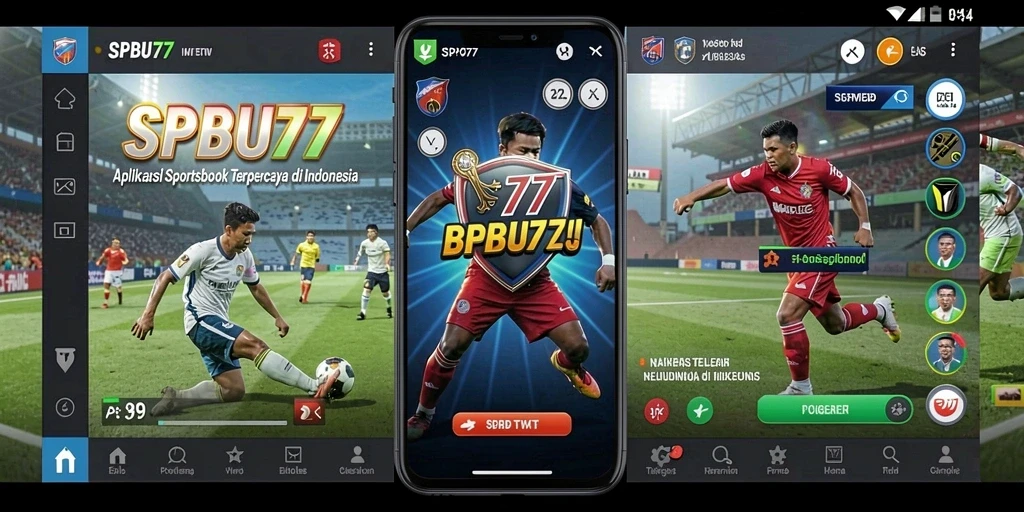 Tampilan gameplay interaktif pada aplikasi Sportsbook SPBU77.