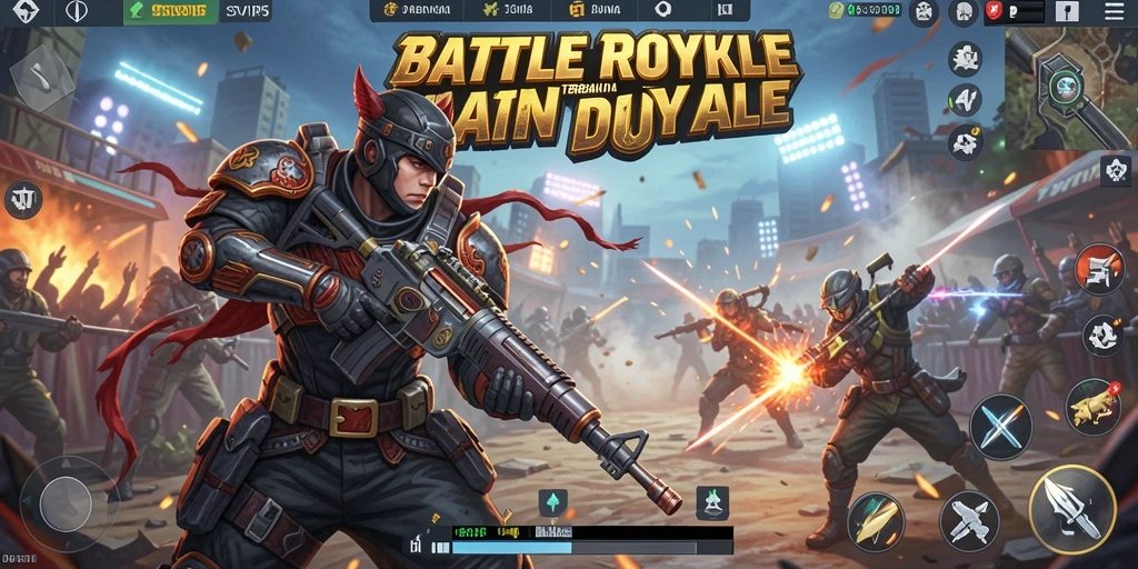 Tangkapan layar SVIP5 dengan aksi seru dari pertarungan Battle Royale.